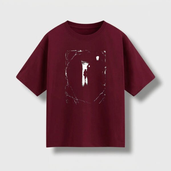 Remera Oversize Bordó TZ1